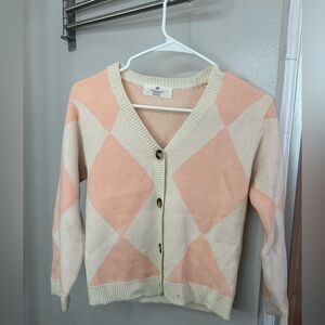 H&M Kids Peach and Cream Cardigan